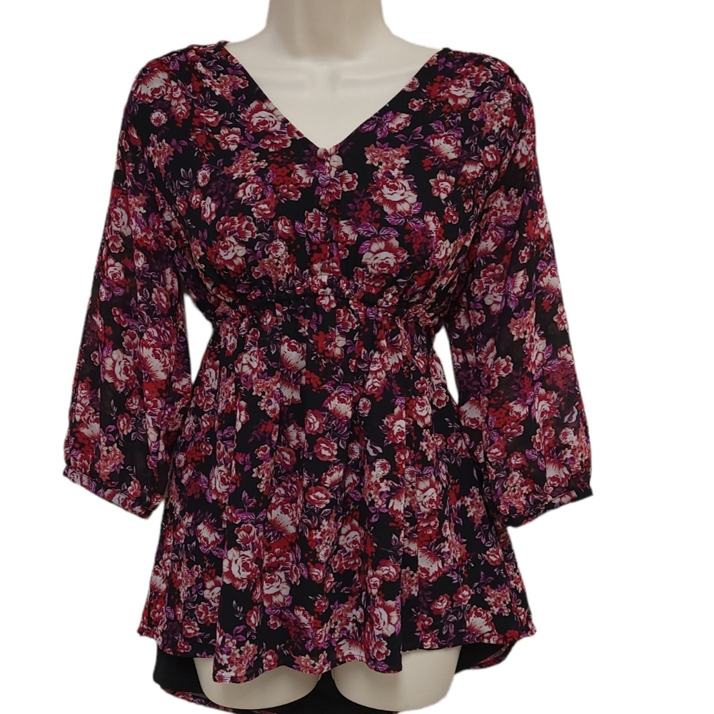 Isabel Maternity by Ingrid & Isabel blouse fully lined floral size Small